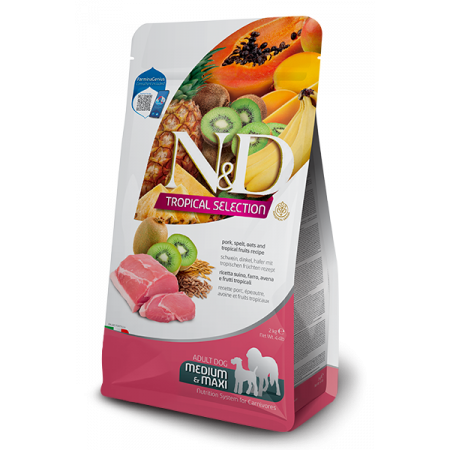 FARMINA N&ampD TROPICAL SELECTION - DOG Dry Pork ADULT MED&ampMAX 2 kg|Farmina