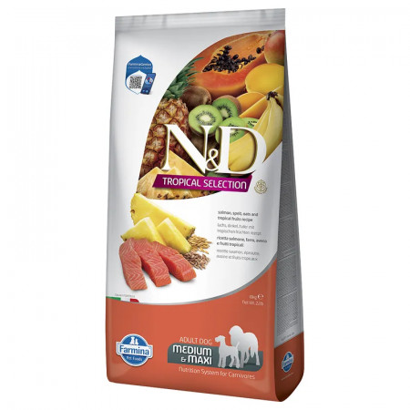 FARMINA N&ampD TROPICAL SELECTION - DOG Dry Salmon ADULT MED&ampMAX 10 kg|Farmina