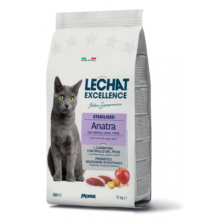 Lechat Exc. sausas pašaras sterilizuotoms katėms su antiena 1,5 kg|Lechat