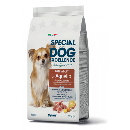 Special Dog Exc. Monoprotein sausas pašaras mažų veislių suaug. šunims su su ėriena 1.5kg|Lechat