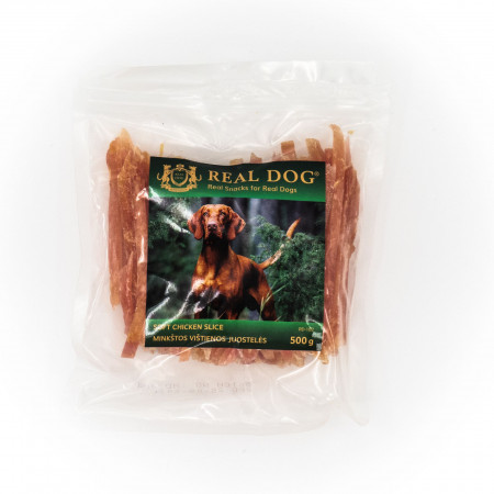 Real Dog SNACKS Minkštos vištienos juostelės 500g|Real Dog