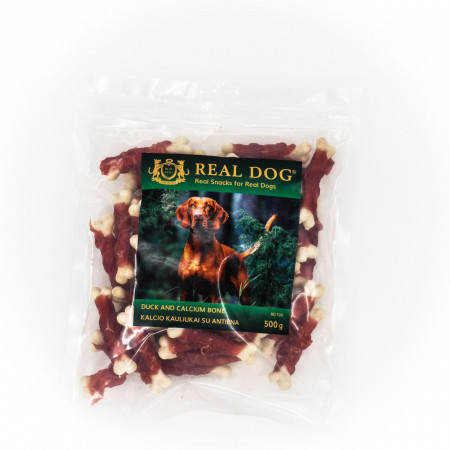 Real Dog SNACKS Kalcio kauliukai su antiena 500g|Real Dog