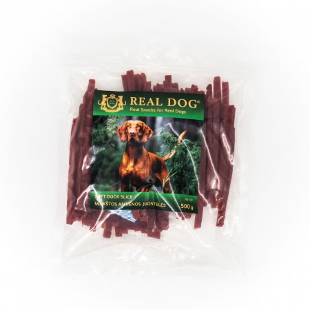 Real Dog SNACKS Minkštos antienos juostelės 500g|Real Dog