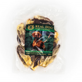 Real Dog SNACKS Triušio ausys su minkšta ėriena 500g