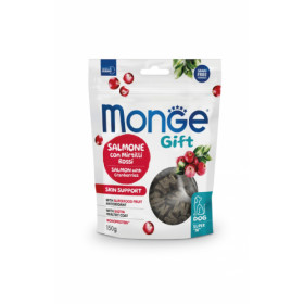 Monge GIFT Dog Super "M" Skin support Lašiša/spanguolės 150 g