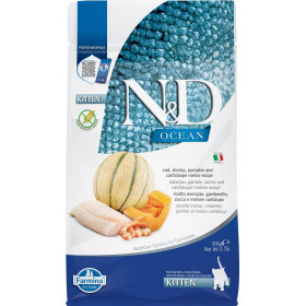 FARMINA N&ampD OCEAN - CAT Dry Cod Shrimp Pumpkin&ampCantaloupe KITTEN 300 gr