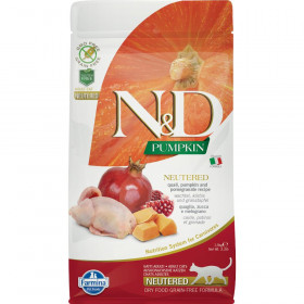 FARMINA N&ampD PUMPKIN - CAT Dry Quail&ampPomegr NEUTERED ADULT 1,5 kg