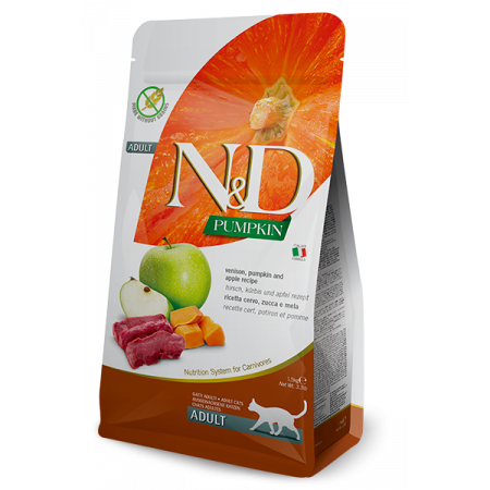 FARMINA N&ampD PUMPKIN - CAT Dry Venison&ampApple ADULT 1,5 kg|Farmina