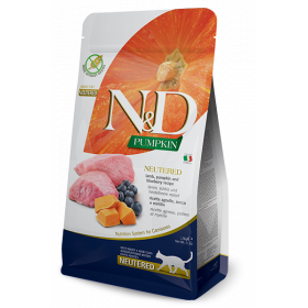 FARMINA N&ampD PUMPKIN - CAT Dry Lamb&ampBlueberry NEUTERED ADULT 1,5 kg