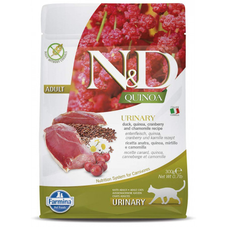 FARMINA N&ampD QUINOA - CAT Dry URINARY Duck&ampCranberry ADULT 300 gr|Farmina