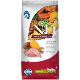 FARMINA N&ampD TROPICAL SELECTION - CAT Dry Chicken, Spelt, Oats NEUTERED 10 kg