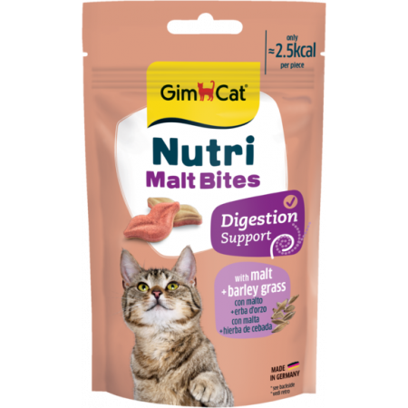 02.427553 GIMCAT NUTRI BITES MALT 40G (pak8)|Trixie